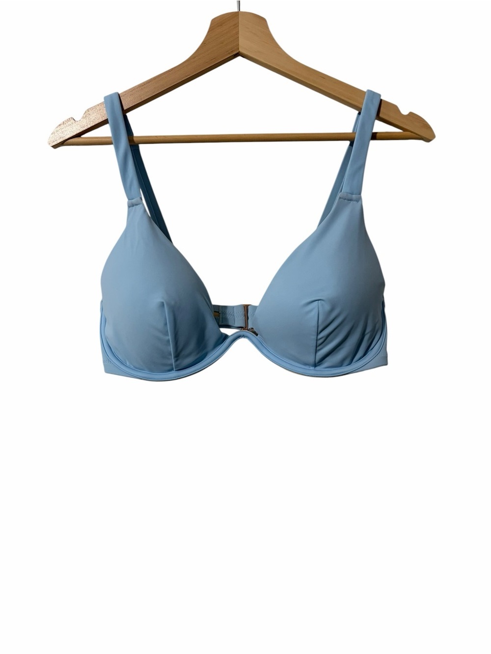 Shade & Shore 36DD Underwire Bikini Top Light Blue Molded Cup Swimsuit NWT